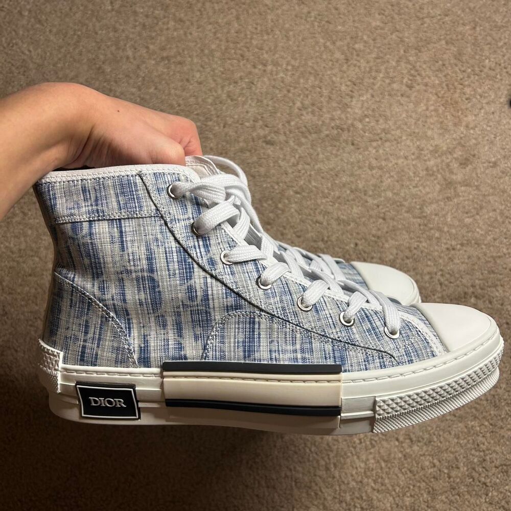 Dior Men's White and Blue Trainers